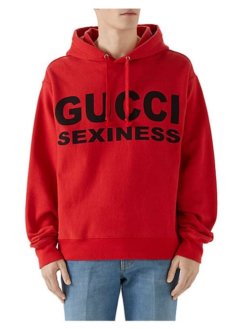 little gold gucci hood|saks Gucci sweatshirt.